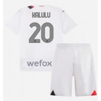 AC Milan Pierre Kalulu #20 Bortedraktsett Barn 2023-24 Kortermet (+ Korte bukser)